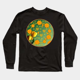 Circle Abstract Autumn Colorful Luminous Long Sleeve T-Shirt